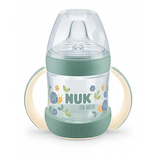 NUK for NATURE Шише за сок РР Temperature Control 150мл. със силиконов накрайник 6+мес. Зелено