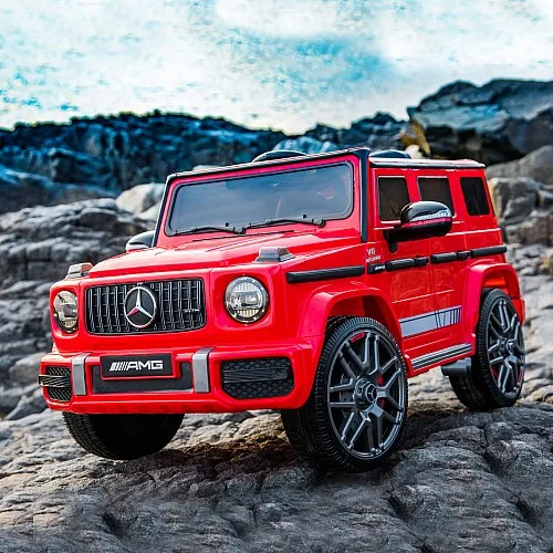 Chipolino Джип Mercedes G63 AMG червена EVAгуми,кожена