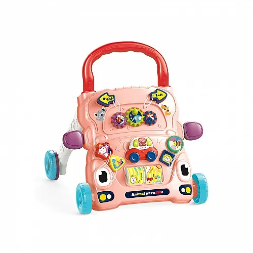 Chipolino Музикална играчка на колела "Весели животинки" розов