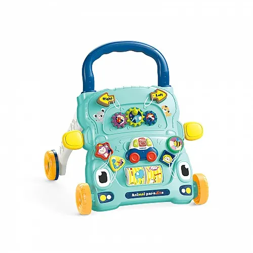 Chipolino Музикална играчка на колела "Весели животинки" синя