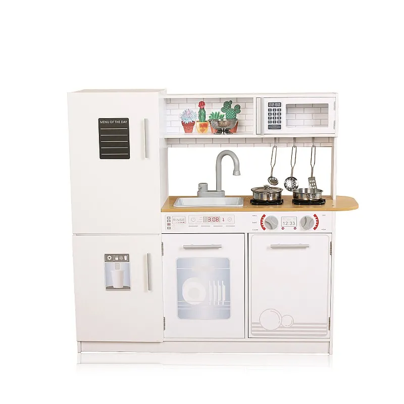 Chipolino Дървена кухня с к-т 5 метални съда за готвене