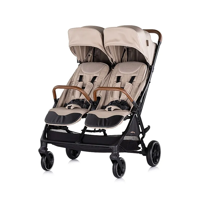 Chipolino Количка за близнаци Twinity тирамису