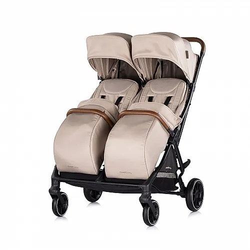 Chipolino Количка за близнаци Twinity тирамису