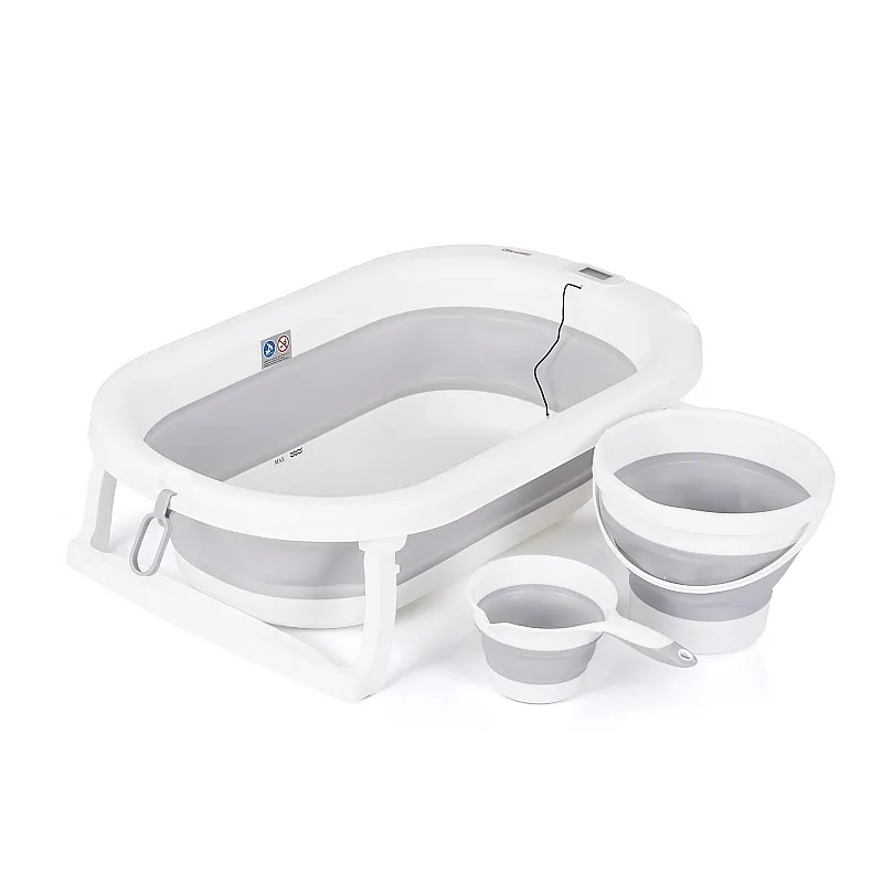 Chipolino Сгъваема вана Bubble Spa 3в1/терм. -сива