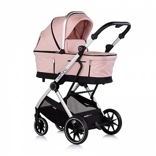 Chipolino Детска количка 3 в1 ,,Аурора" розова пудра