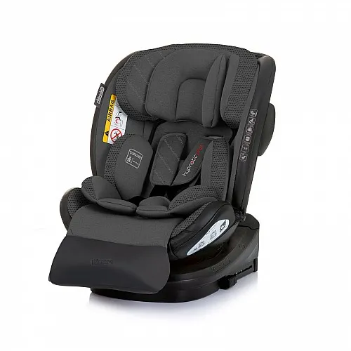 Chipolino Стол за кола I-size 40-150 HYPNOTIC PLUS т.сиво