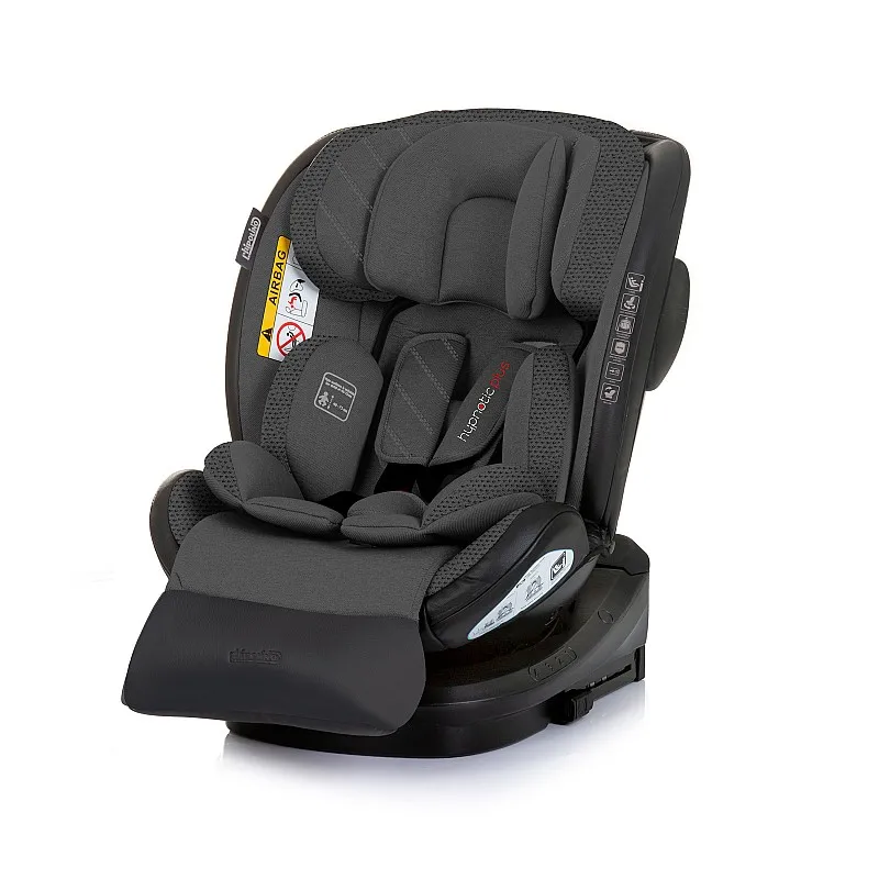 Chipolino Стол за кола I-size 40-150 HYPNOTIC PLUS т.сиво