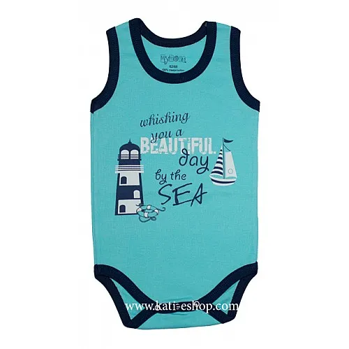 MYMOSA Бебешко боди потник 3-1109