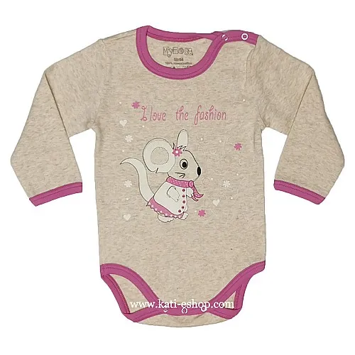 MYMOSA Бебешко боди с дълъг ръкав 3-1590