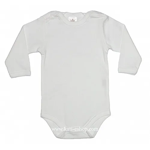ВЕНЕРА Бяло бебешко боди с дълъг ръкав 3-1326
