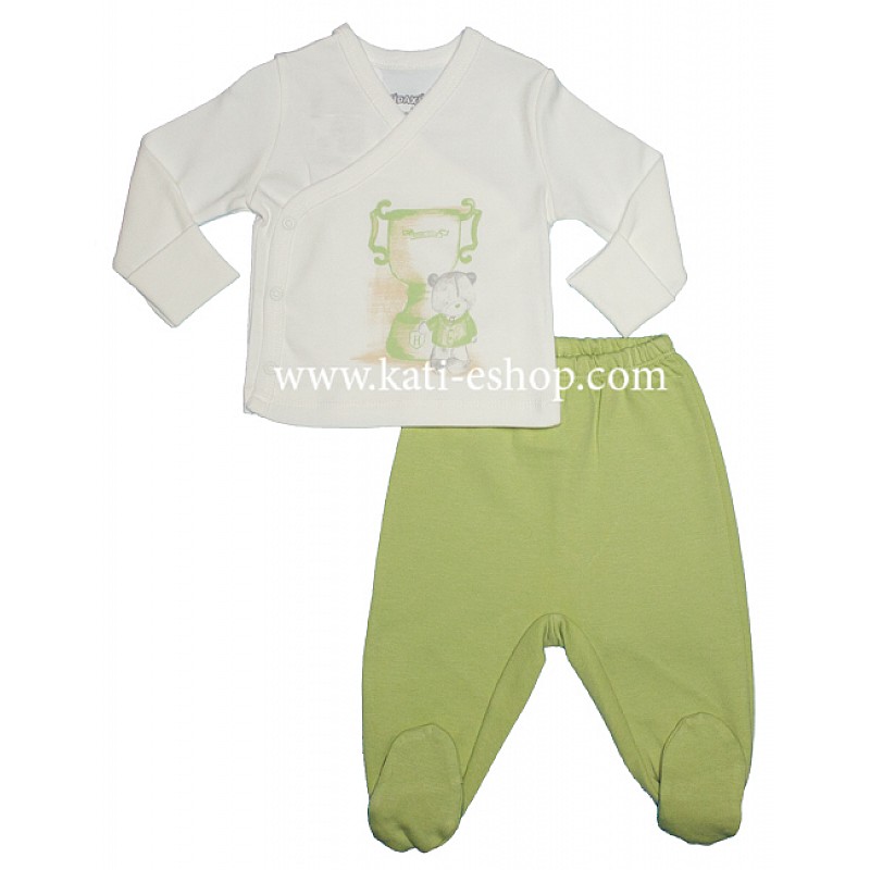 KIDAXI BABY Комплект жилетка с ританки за момче 3-1106 KIDAXI BABY Комплект жилетка с ританки за момче 3-1106