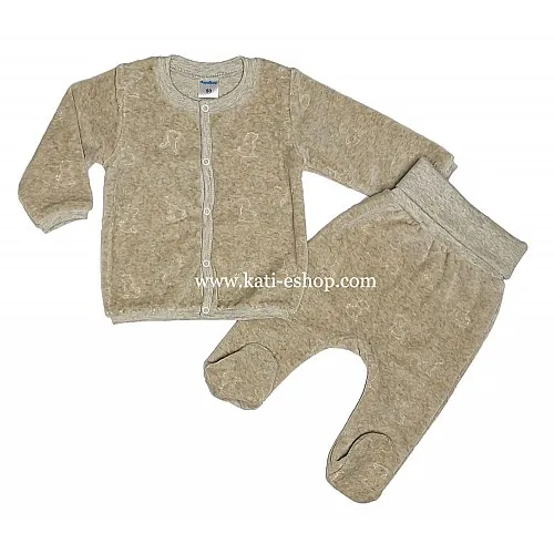 TOPOLINO Плюшен комплект жилетка и ританки за момче 3-1575