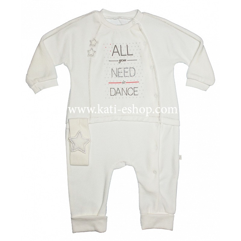 CARAMELL Baby Плюшен гащеризон за момиче 3-1107 CARAMELL Baby Плюшен гащеризон за момиче 3-1107
