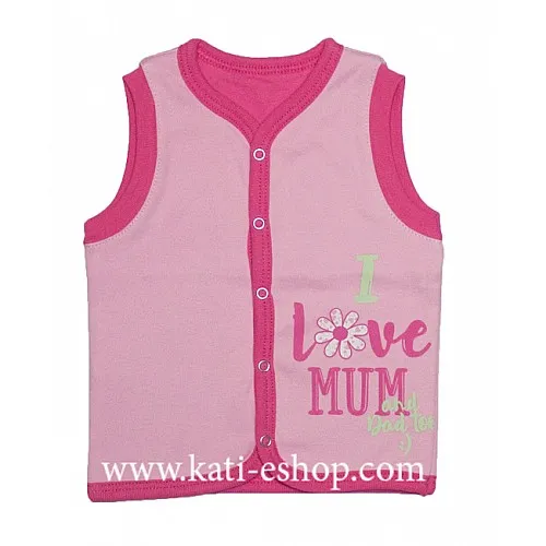 TOPOLINO Бебешки памучен елек за момиче 3-1165