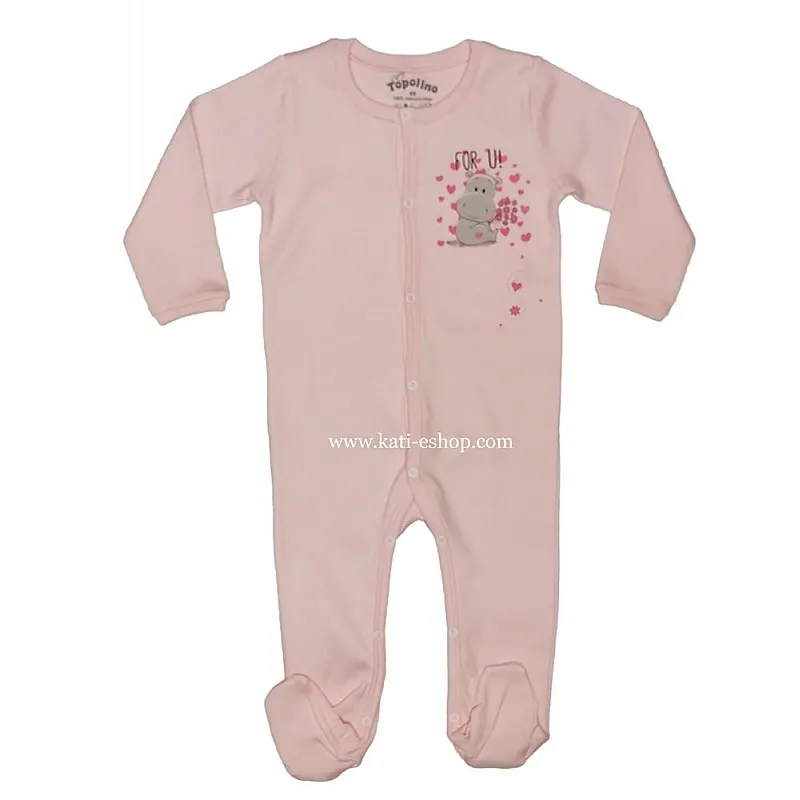 TOPOLINO Бл.розов памучен гащеризон 3-1620