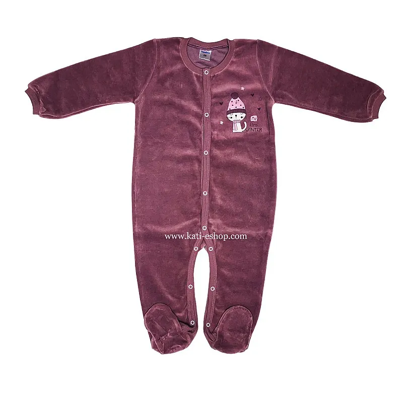 TOPOLINO Бебешки плюшен гащеризон за момиче 3-2080