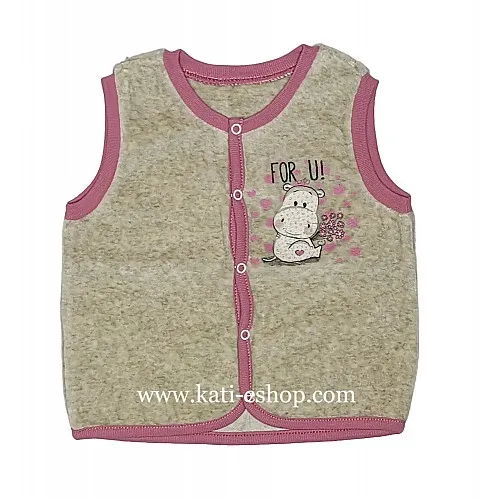 TOPOLINO Плюшен бебешки елек за момиче 3-1820