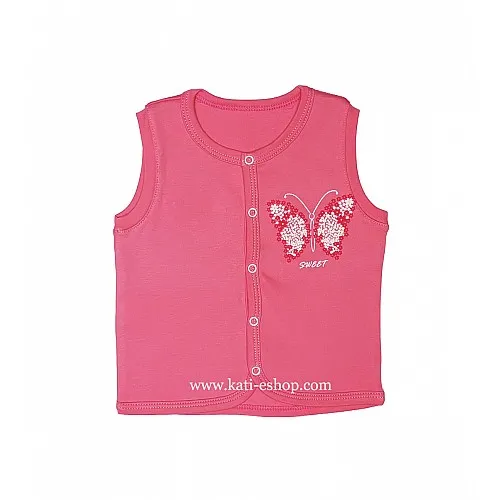 TOPOLINO Бебешки памучен елек за момиче 3-2072