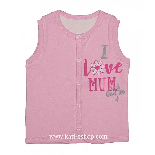 TOPOLINO Памучен бебешки елек за момиче 3-1227