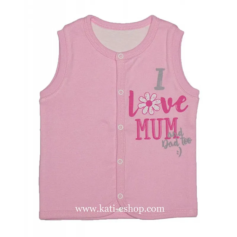 TOPOLINO Памучен бебешки елек за момиче 3-1227