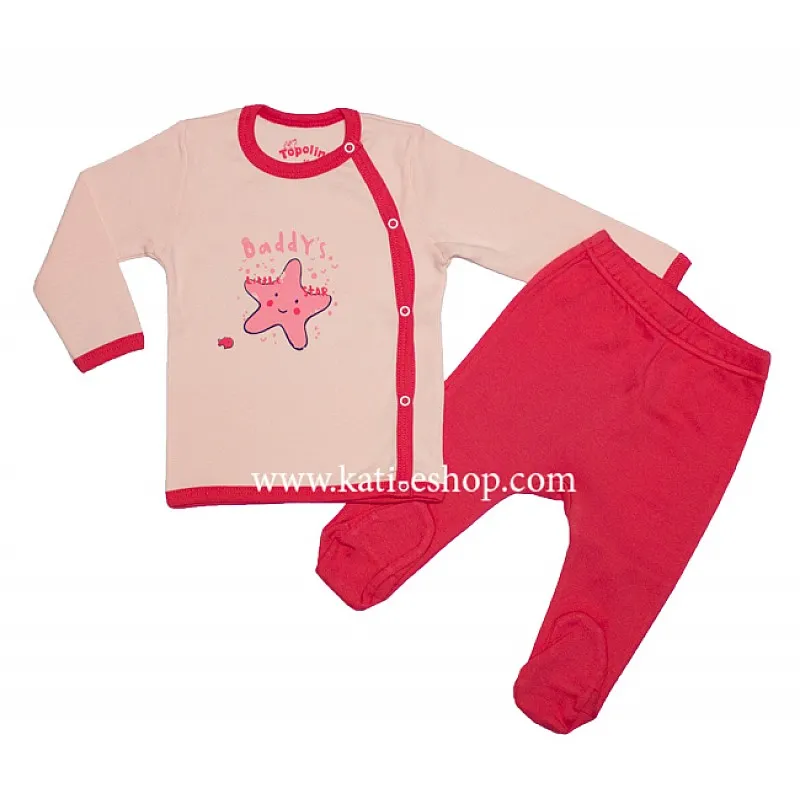 TOPOLINO Комплект жилетка с ританки за момиче 3-1162