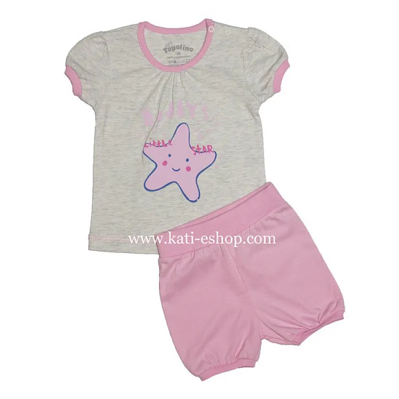 TOPOLINO Комплект с къс ръкав за момиче 3-1230