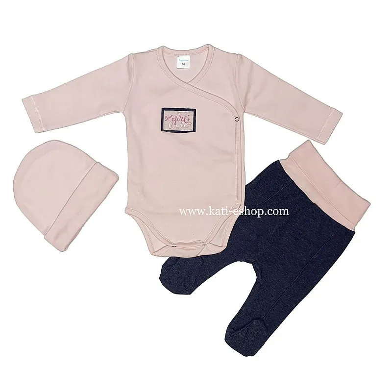 TOPOLINO Бебешки комплект 3 части за момиче 3-1800