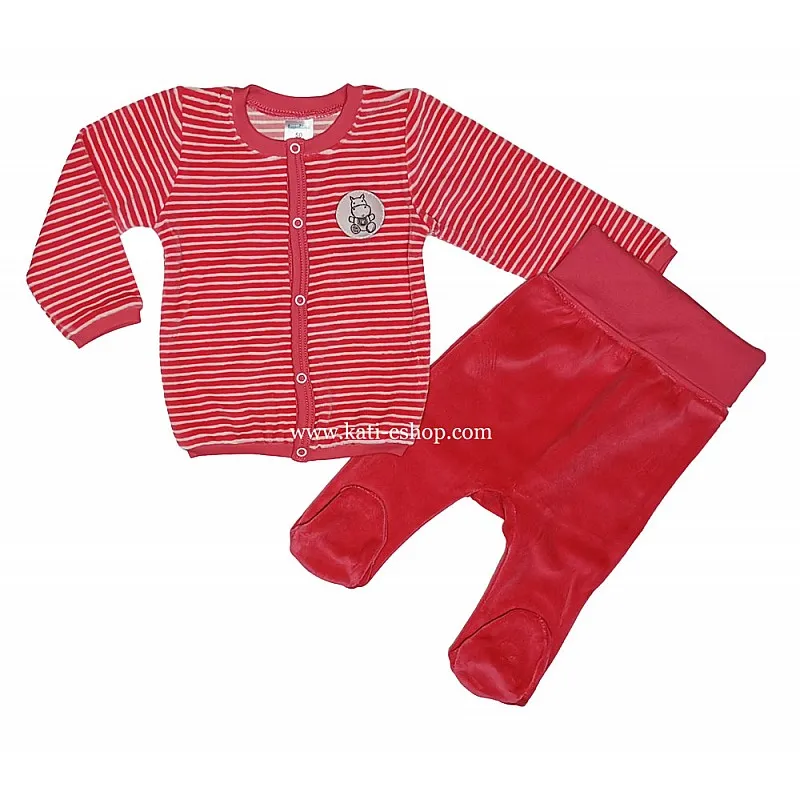 TOPOLINO Плюшен комплект жилетка и ританки за момиче 3-1829