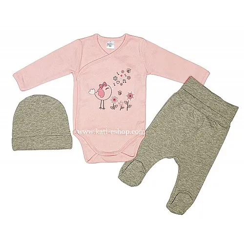 TOPOLINO Бебешки комплект 3 части за момиче 3-1870