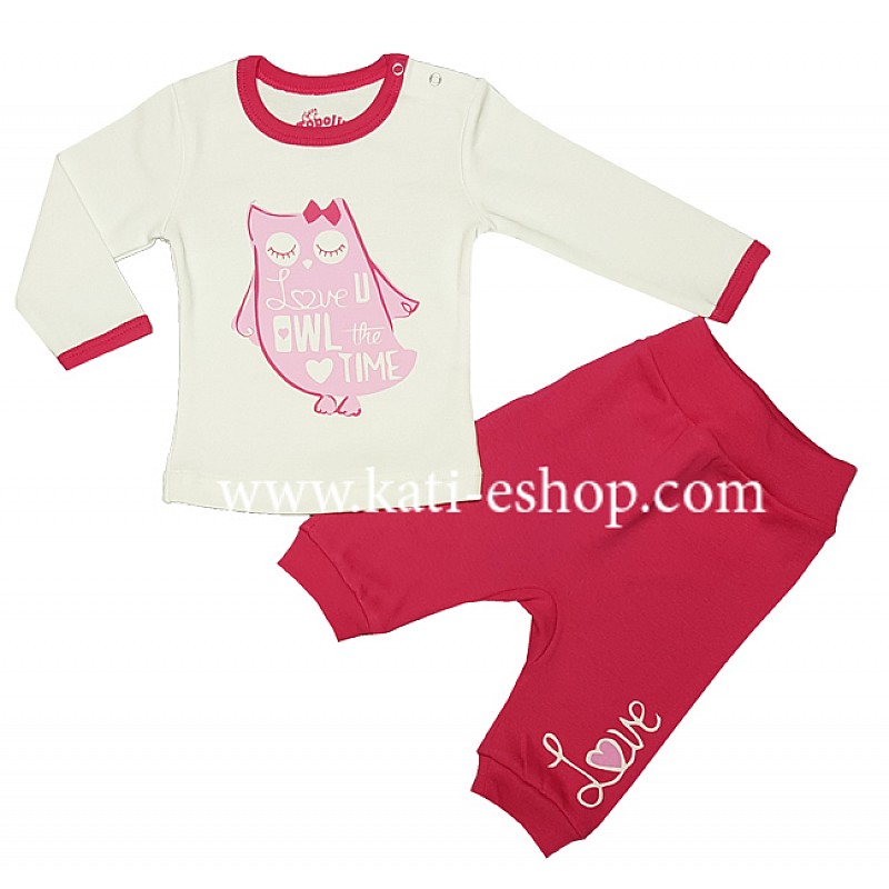 TOPOLINO Бебешки комплект циклама 3-356 TOPOLINO Бебешки комплект циклама 3-356