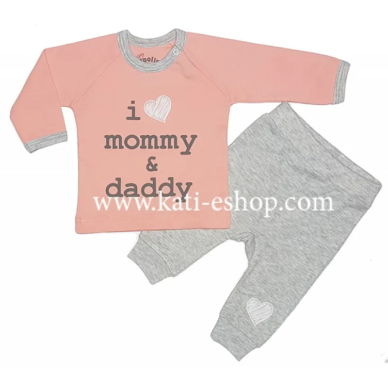 TOPOLINO Бебешки комплект за момиче 3-707