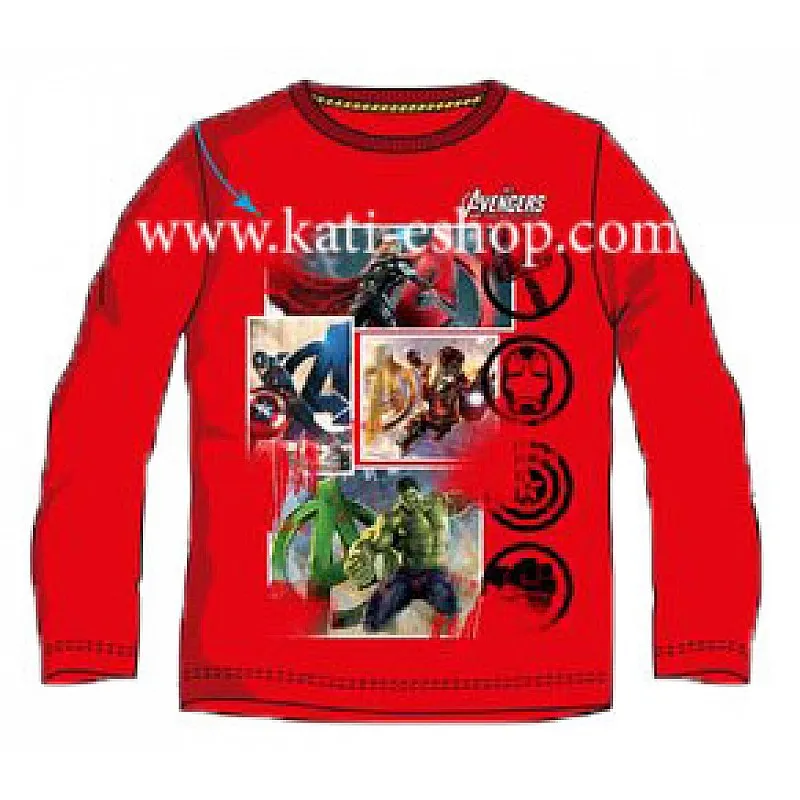 Блуза за момче "AVENGERS" DISNEY червена 6-245
