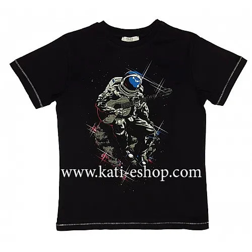 Тениска за момче CIKOBY черна 6-1052