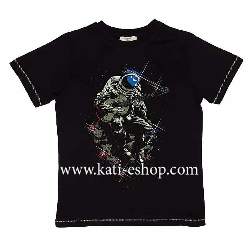 Тениска за момче CIKOBY черна 6-1052 - Cikoby