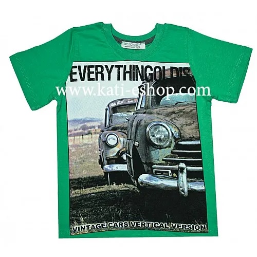 Тениска за момче WATCH ME зелена 6-517