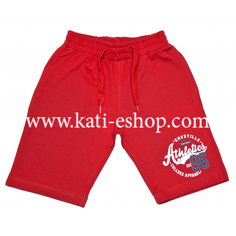 E&H Памучни къси панталони за момче червени 5-201 E&H Памучни къси панталони за момче червени 5-201
