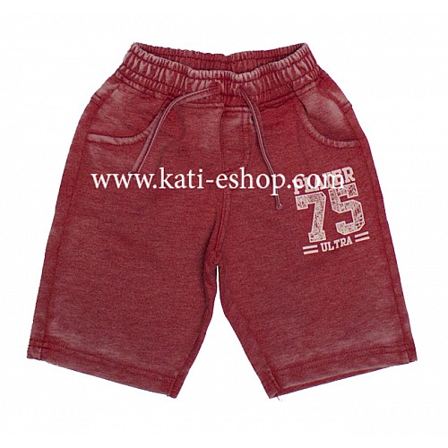 E&H Червени памучни къси панталони за момче 5-379