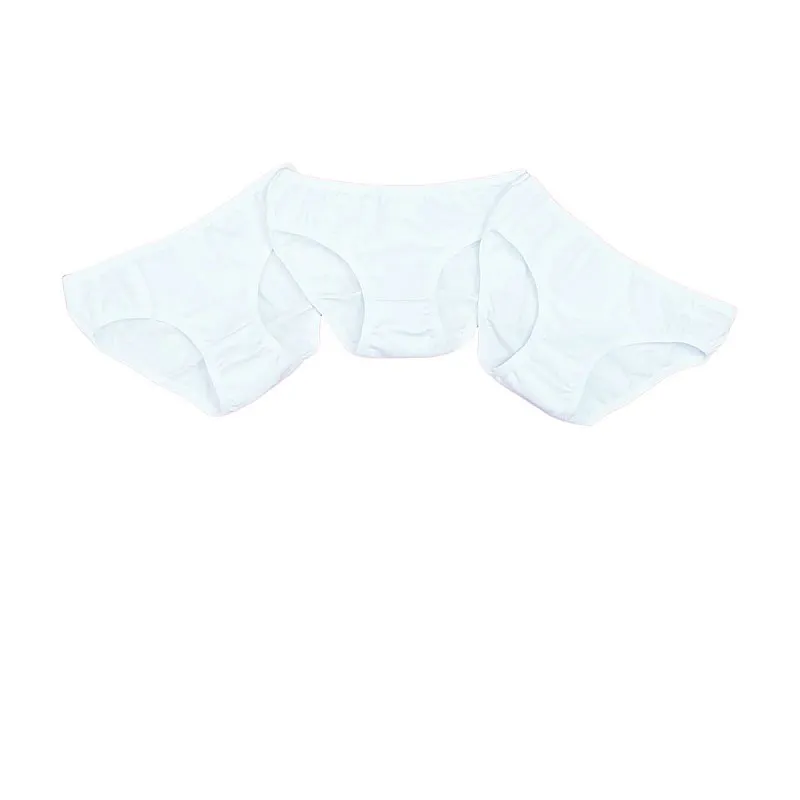 ВЕНЕРА Комплект 3 бр. бели рипсени бикини за момиче 2-1170