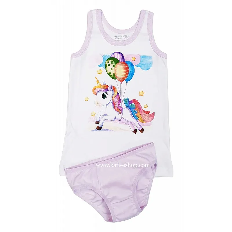 ВЕНЕРА Рипсен комплект бельо за момиче 2-1322