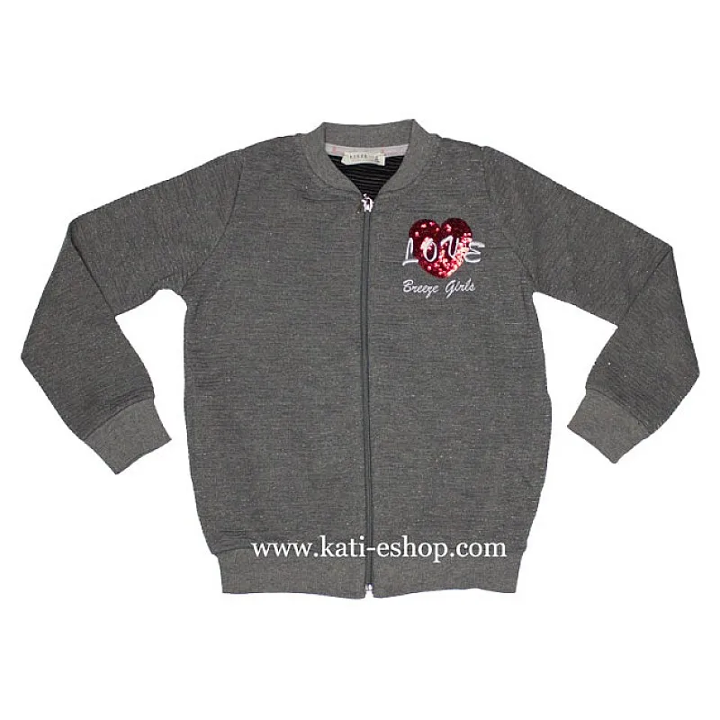 BREEZE Сив суитшърт за момиче 6-1587