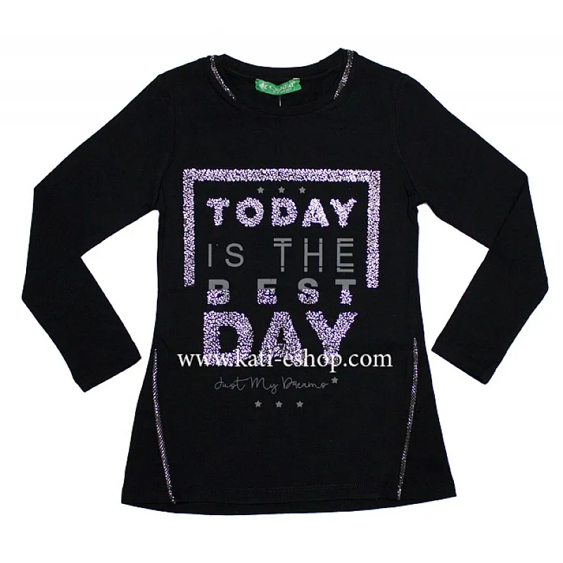 CICHLID Черна блуза за момиче 6-1445