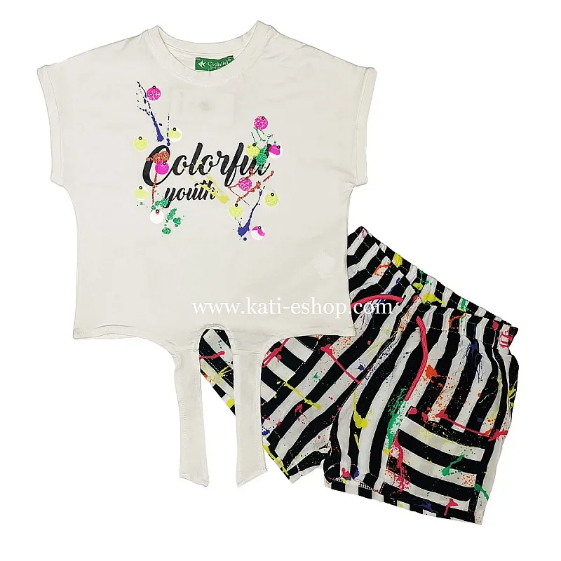 CICHLID Комплект с къс ръкав за момиче 8-1804