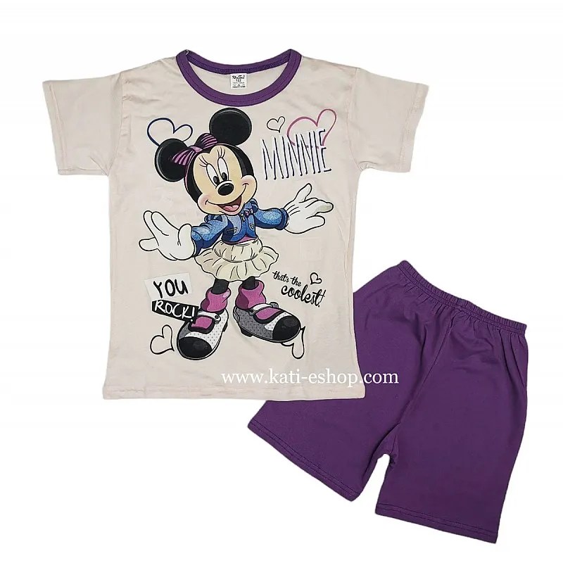 КОМТЕКС Пижама с къс ръкав за момиче 2-1203