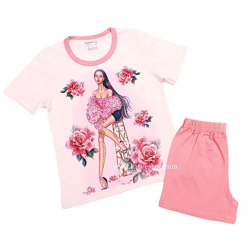 ВЕНЕРА Пижама с къс ръкав за момиче 2-503