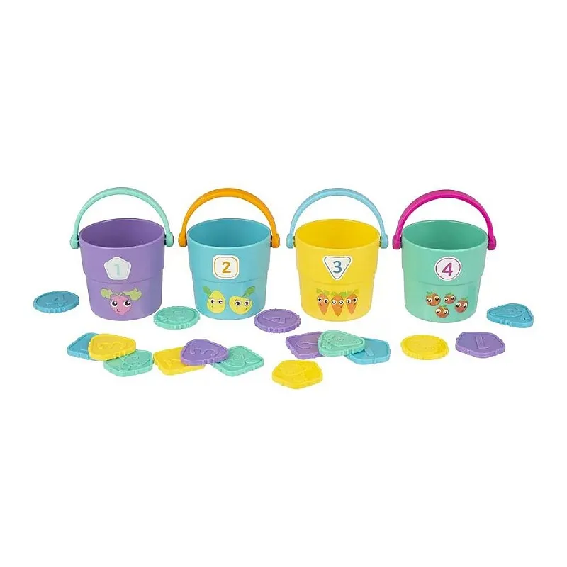 Активна играчка Кофички с жетони за броене и сортиране от серията Playgro +LEARN за деца 12-36м