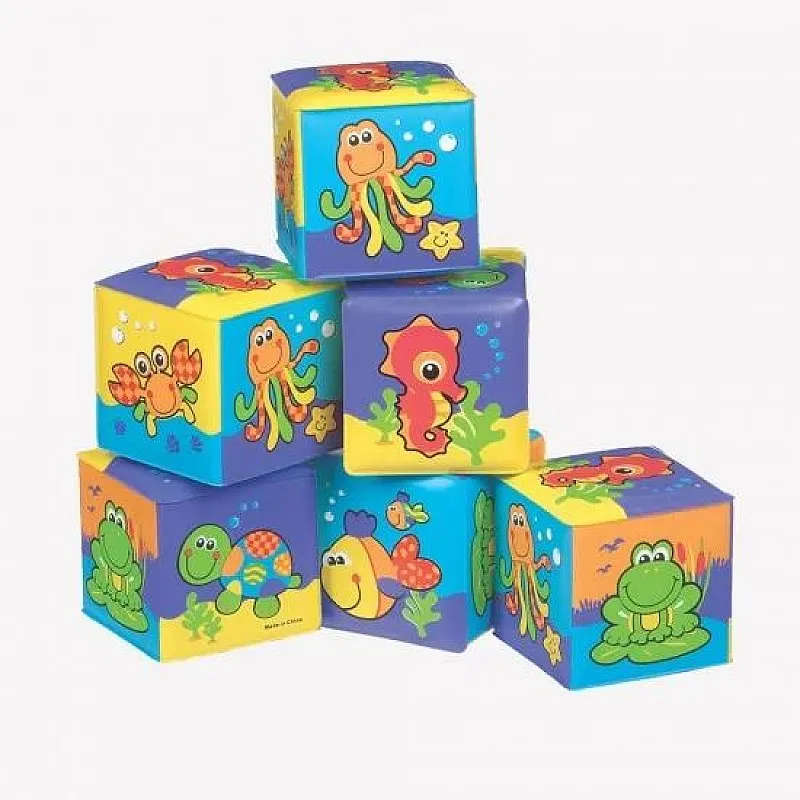 PLAYGRO Меки кубчета за баня (6бр./оп.) 6м+