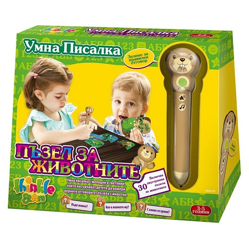 Thinkle Stars Умна писалка пъзел за животните БОБЪР Thinkle Stars Умна писалка пъзел за животните БОБЪР