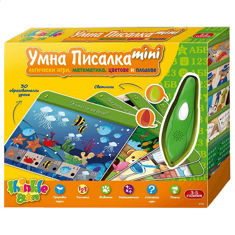 Thinkle Stars   Умна писалка MINI логически игри, математика, цветове и плодове