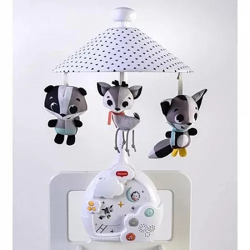 TINY LOVE Музикална въртележка, проектор и нощна лампа Magical Night Black&White 0м+