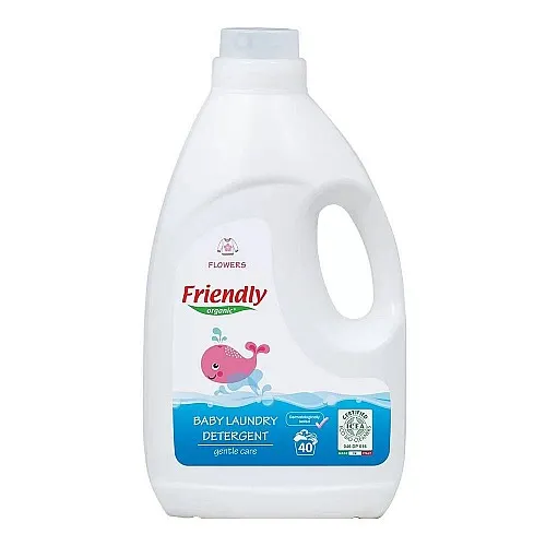 Friendly Препарат за пране на бебешки дрехи - Цветя 2л 40 пранета